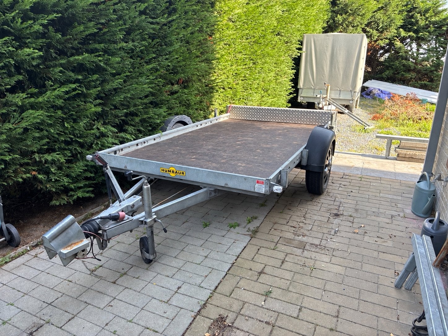 Humbaur (318kg) geremde aanhangwagen / remorque –oprijplaten, Auto diversen, Ophalen, Gebruikt