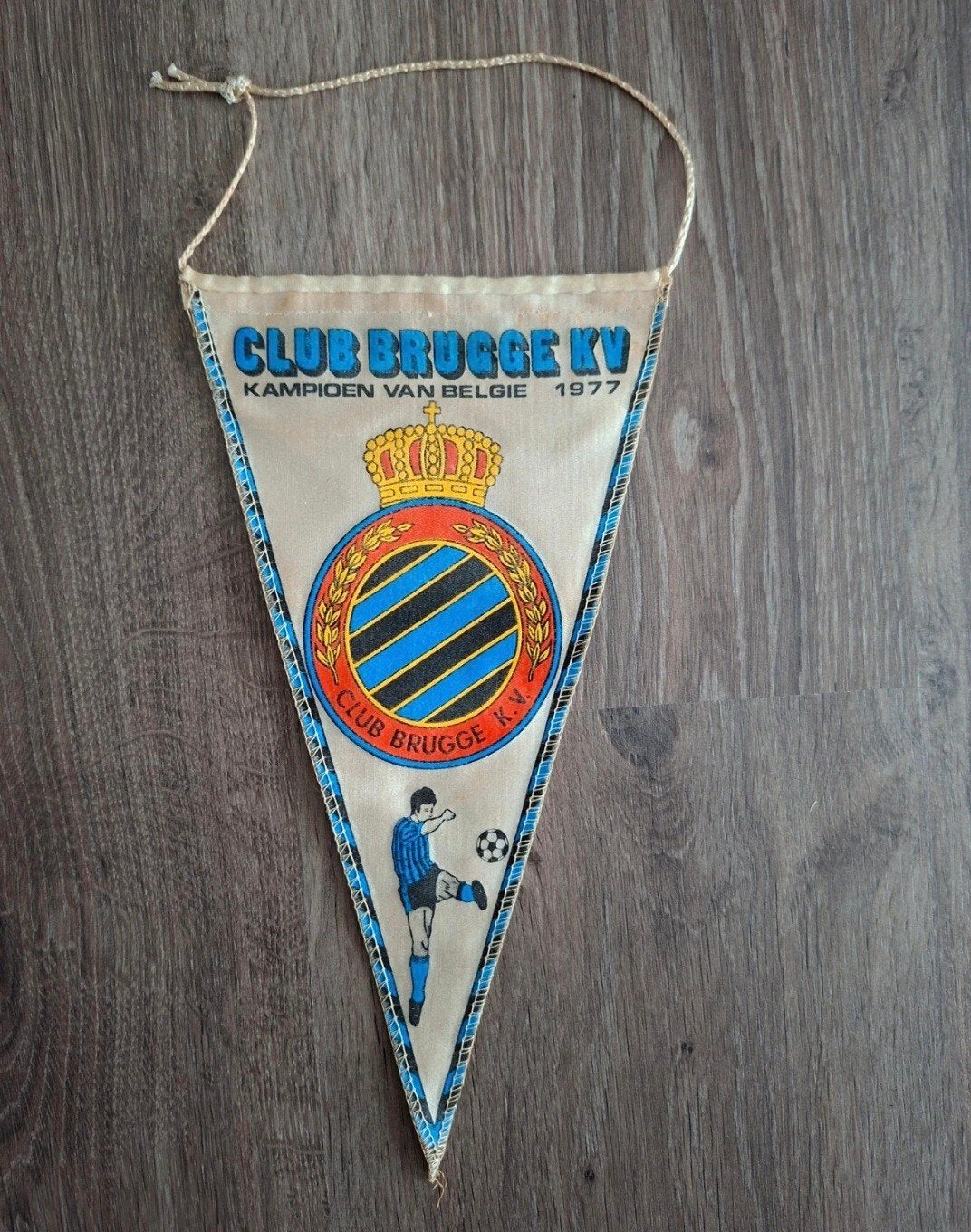 Bannière Vintage du Club Brugge KV — Champion de Belgique 19, Enlèvement ou Envoi