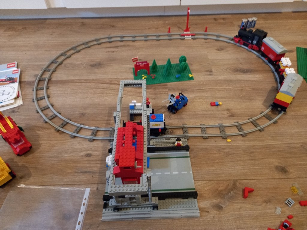 oude lego trein, Ophalen, Gebruikt, Complete set, Lego