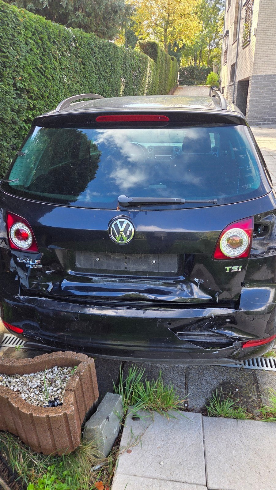 Golf plus accidenté, Auto's, Zwart, Zwart, Golf, Particulier