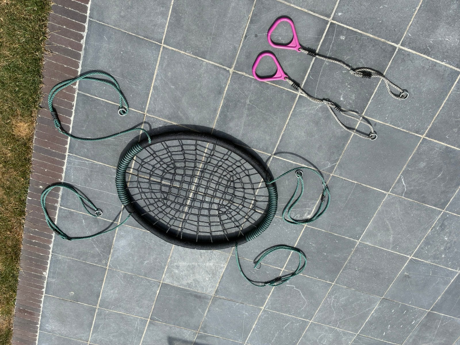 Nestschommel + ringenset kunststof roze, Enfants & Bébés, Jouets | Extérieur | Aires de jeux, Utilisé, Balançoire, Enlèvement