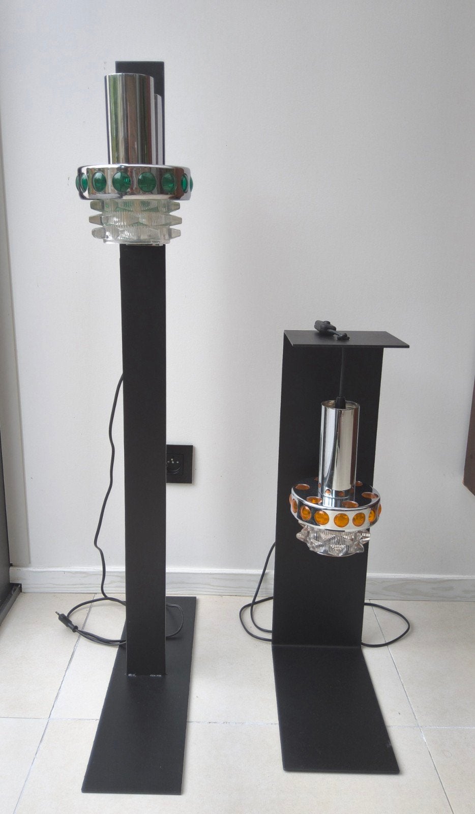 Massive vintage lampen op staander, Huis en Inrichting, Lampen | Overige, Ophalen