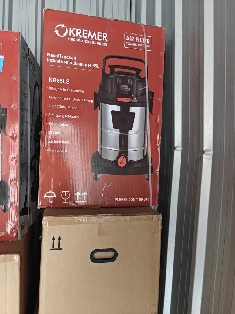 ASPIRATEUR INDUSTRIEL KREMER KR65LS - 65L - NEUF & SCELLÉ, Enlèvement, Neuf, Aspirateur