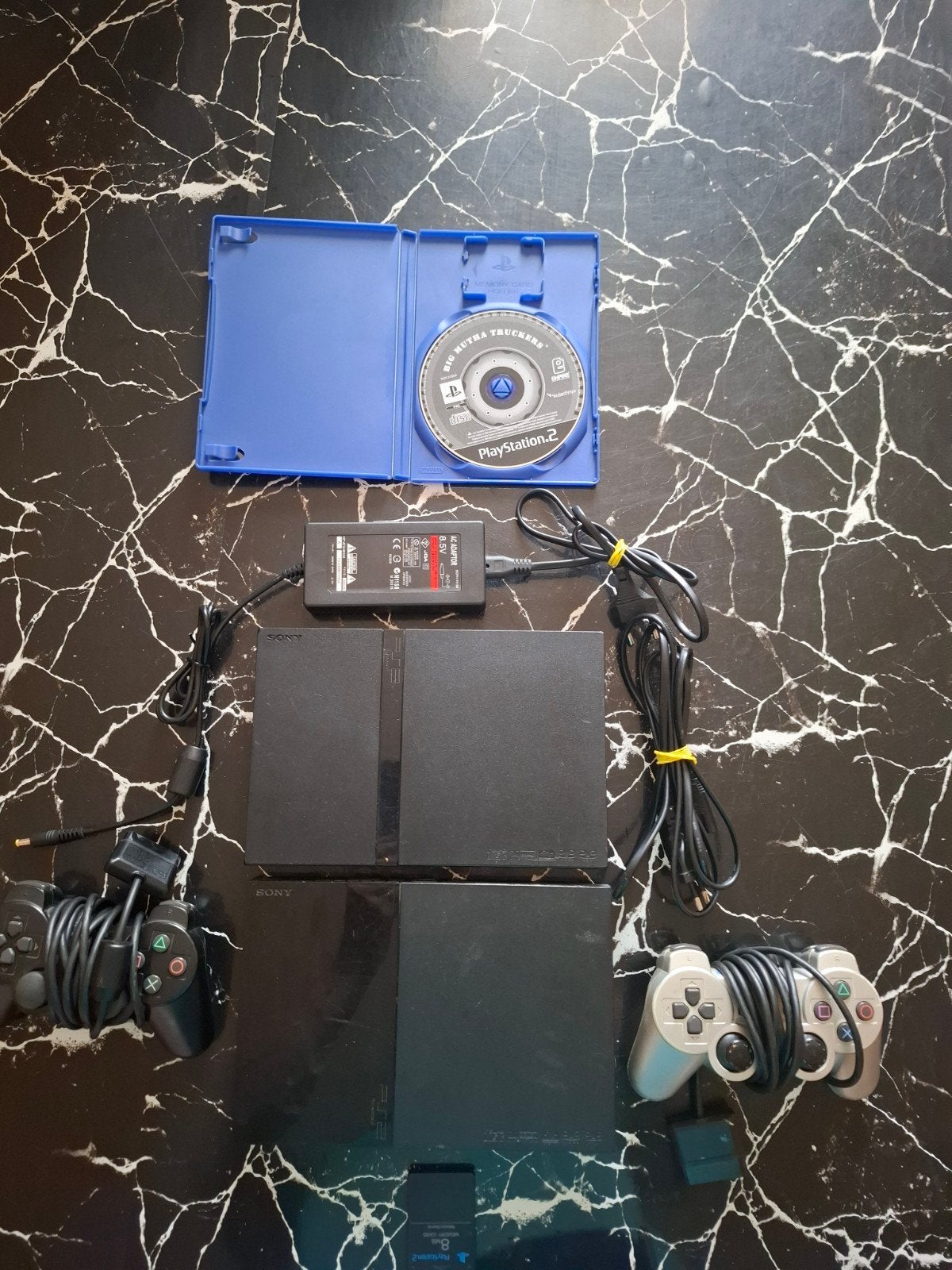 2X PlayStation 2-console + games + controllers + geheugenkaa, Ophalen of Verzenden