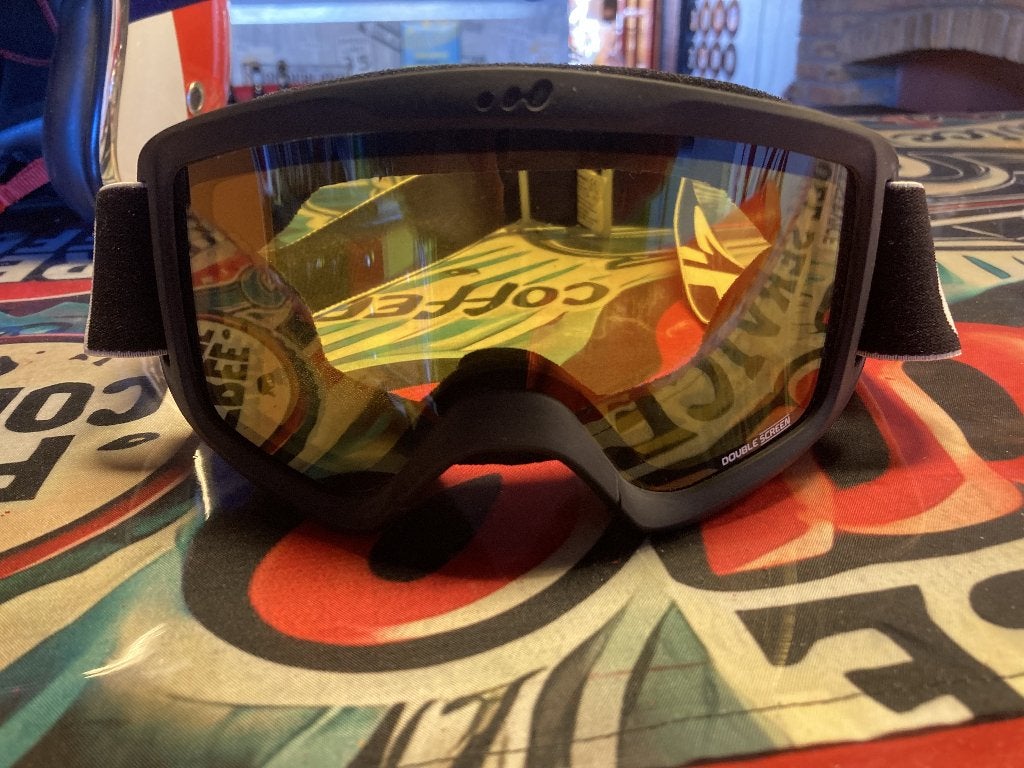 lunettes moto Wedze verre jaune en parfait état, Enlèvement ou Envoi, Seconde main, Casque jet, Femmes