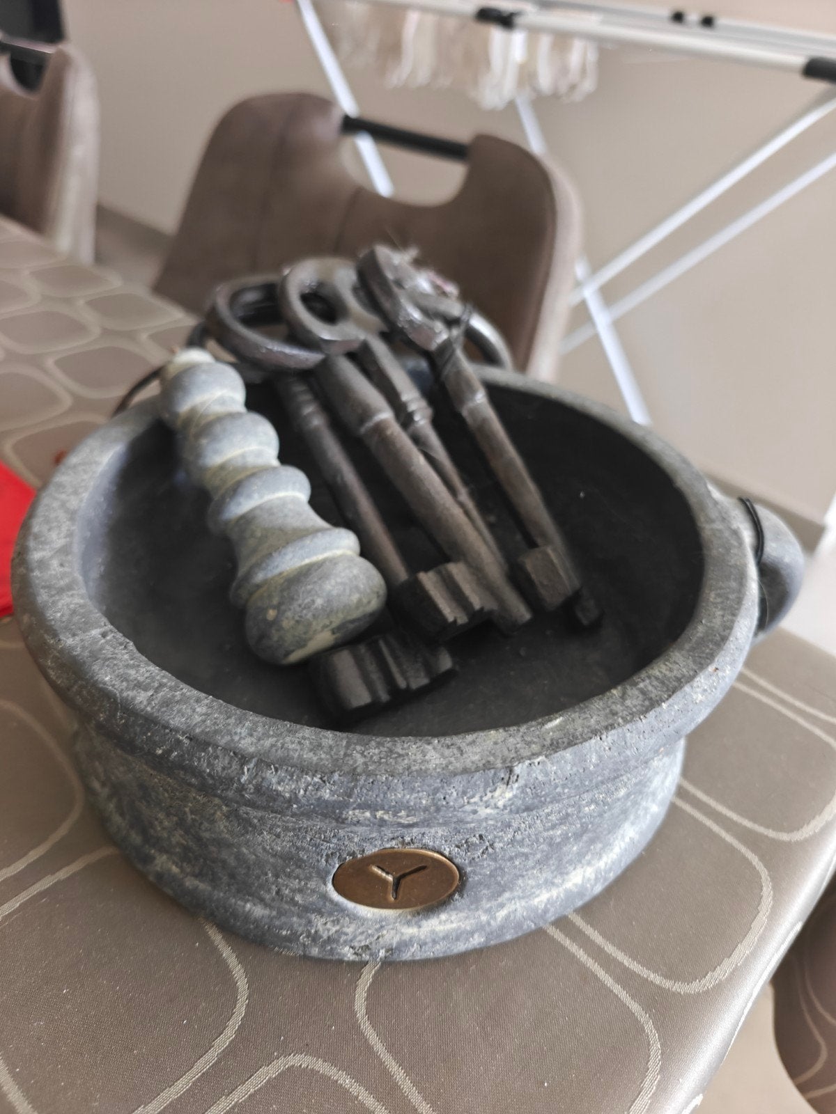 Originele Brynxz schaal met decoratieve sleutels, Ophalen
