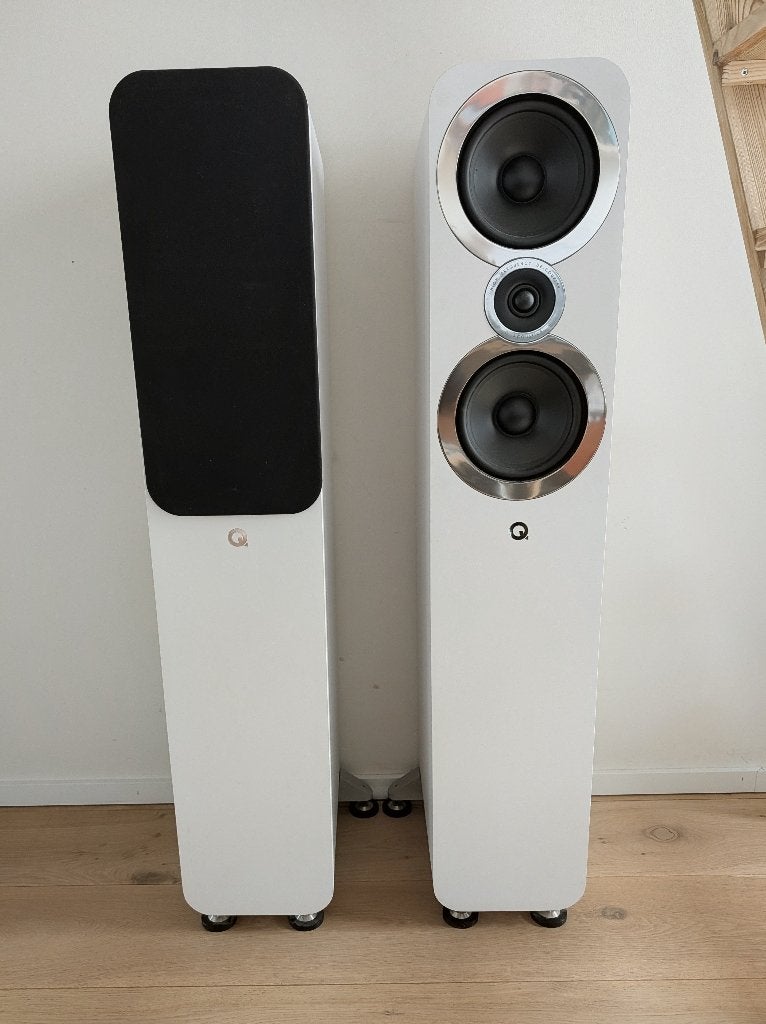 Q Acoustics 3050i - White - Prefect state, Audio, Tv en Foto, Vloerstaande luidspreker, Zo goed als nieuw, Basreflex, Ophalen