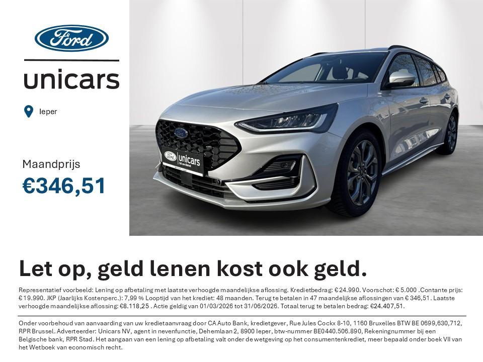 Ford Focus Clipper 1.0i EcoBoost MHEV 92kW ST-Line, Auto's, Stof, Gebruikt, Adaptive Cruise Control, 5 deurs