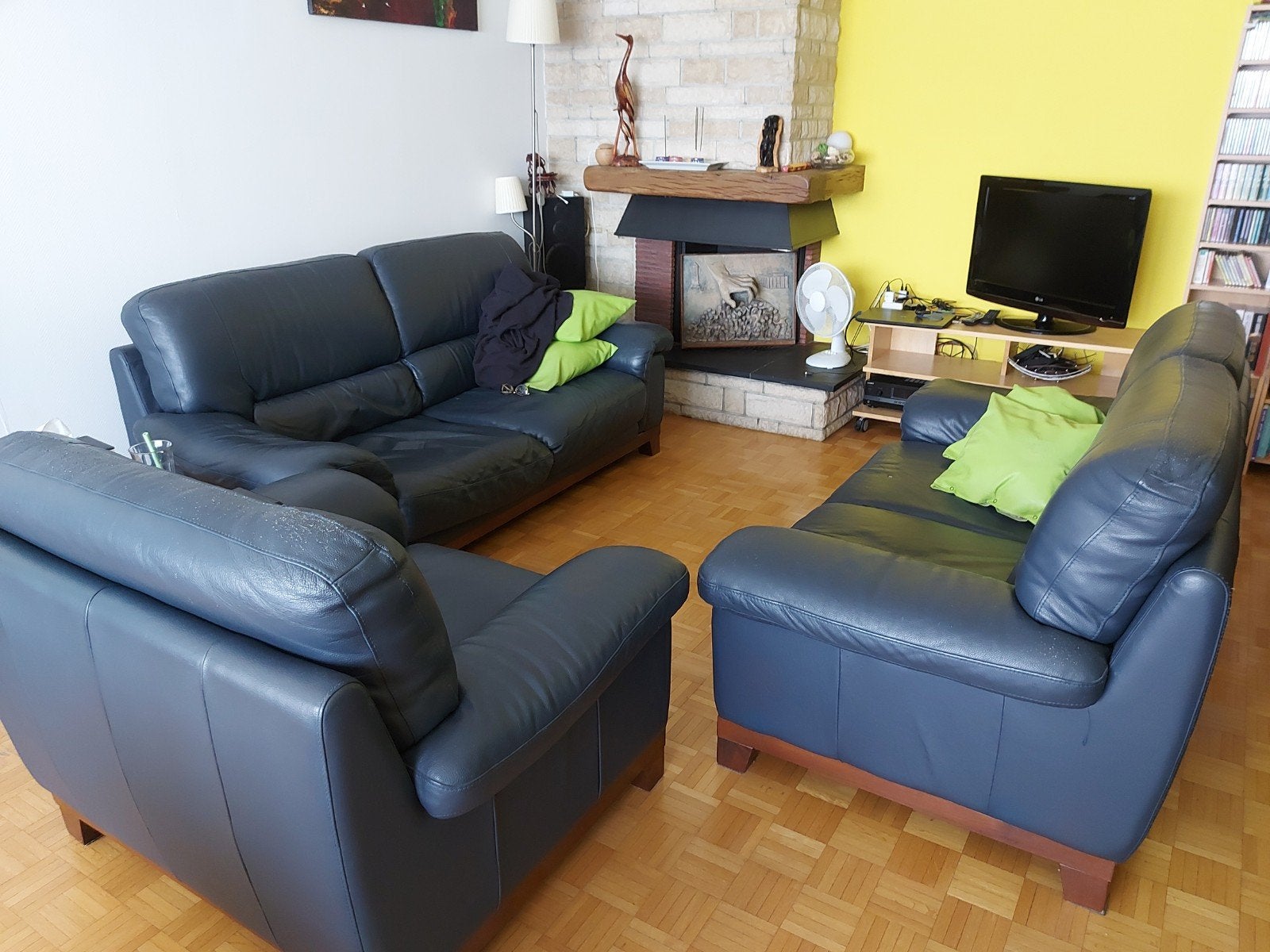 Salon in leer, Enlèvement, Cuir