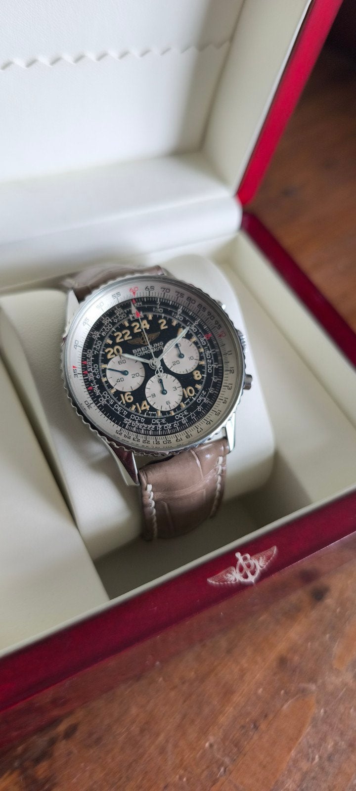 Breitling Navitimer Cosmonaut, Handtassen en Accessoires, Horloges | Heren, Staal, Gebruikt, Staal, Breitling