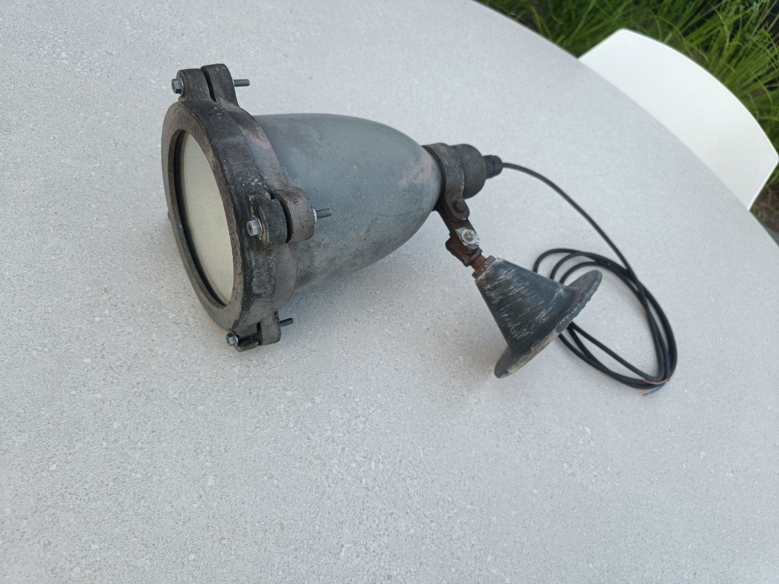 Grote oude industriële lamp van Philips, Tuin en Terras, Buitenverlichting, Ophalen