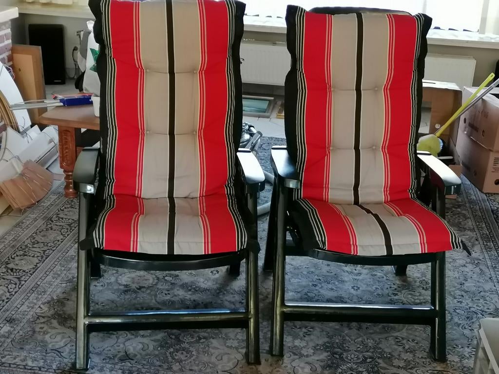 Set van 2 verstelbare tuinstoelen "Jardin", Tuin en Terras, Ophalen