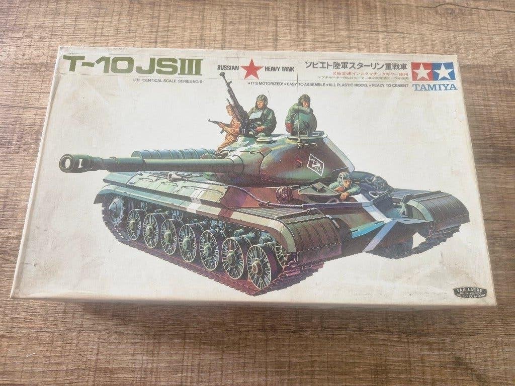 Tamiya 1/35 Russian Heavy Tank T-10 JS III, Hobby & Loisirs créatifs, Tank, Enlèvement ou Envoi, Utilisé, 1:32 à 1:50