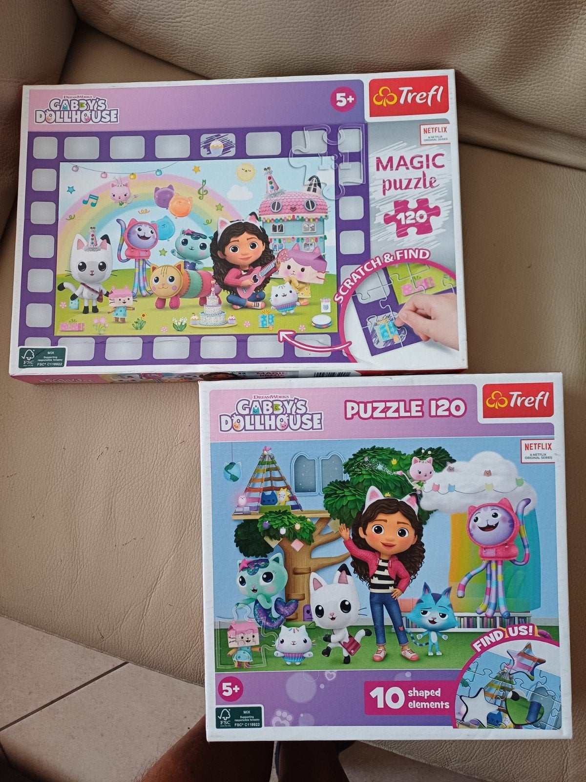 Gabby's dollhouse puzzels, Kinderen en Baby's, Ophalen of Verzenden, Meer dan 50 stukjes, Zo goed als nieuw, 6 jaar of ouder