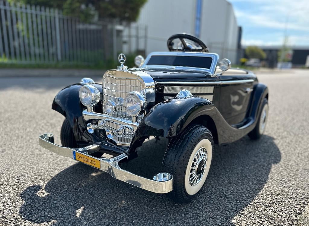 Mercedes-Benz Typ 540K 12v metallic zwart, Bluetooth, leder, Kinderen en Baby's, Speelgoed | Buiten | Voertuigen en Loopfietsen