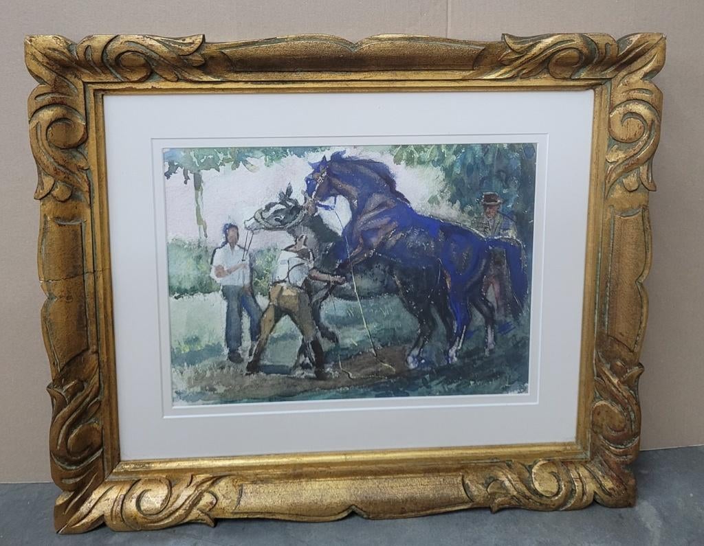 Edgard WIETHASE, paarden, Antiek en Kunst, Kunst | Schilderijen | Klassiek, Ophalen of Verzenden