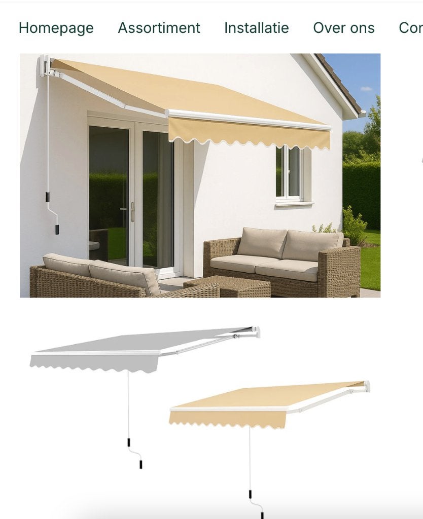 Zonneluifel HORTENSUS  (250 x 200 cm breedte x uitval), Tuin en Terras, Ophalen, Nieuw, 150 tot 300 cm, 250 cm tot 450 cm