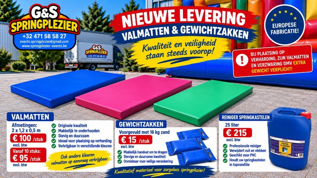 Professionele toebehoren springkastelen, Enlèvement, Neuf