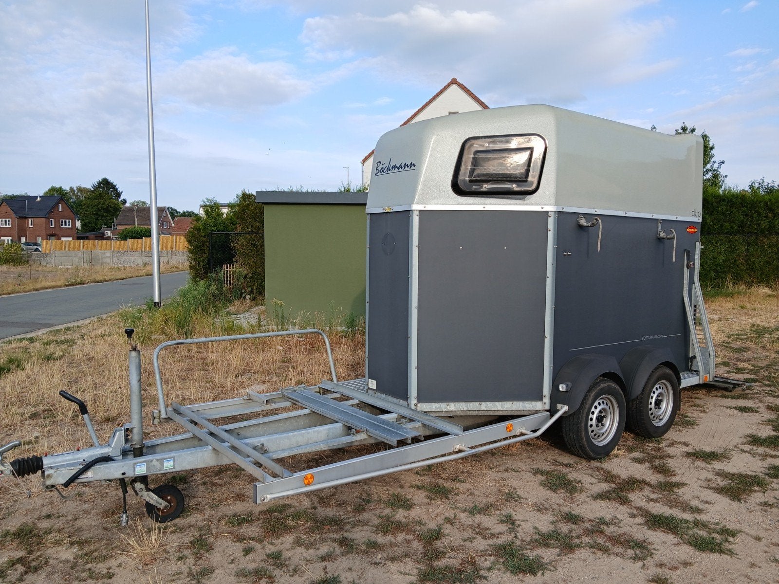 2 paards men/koetsentrailer Bockmann, Ophalen, Gebruikt, Hout, 2-paards trailer
