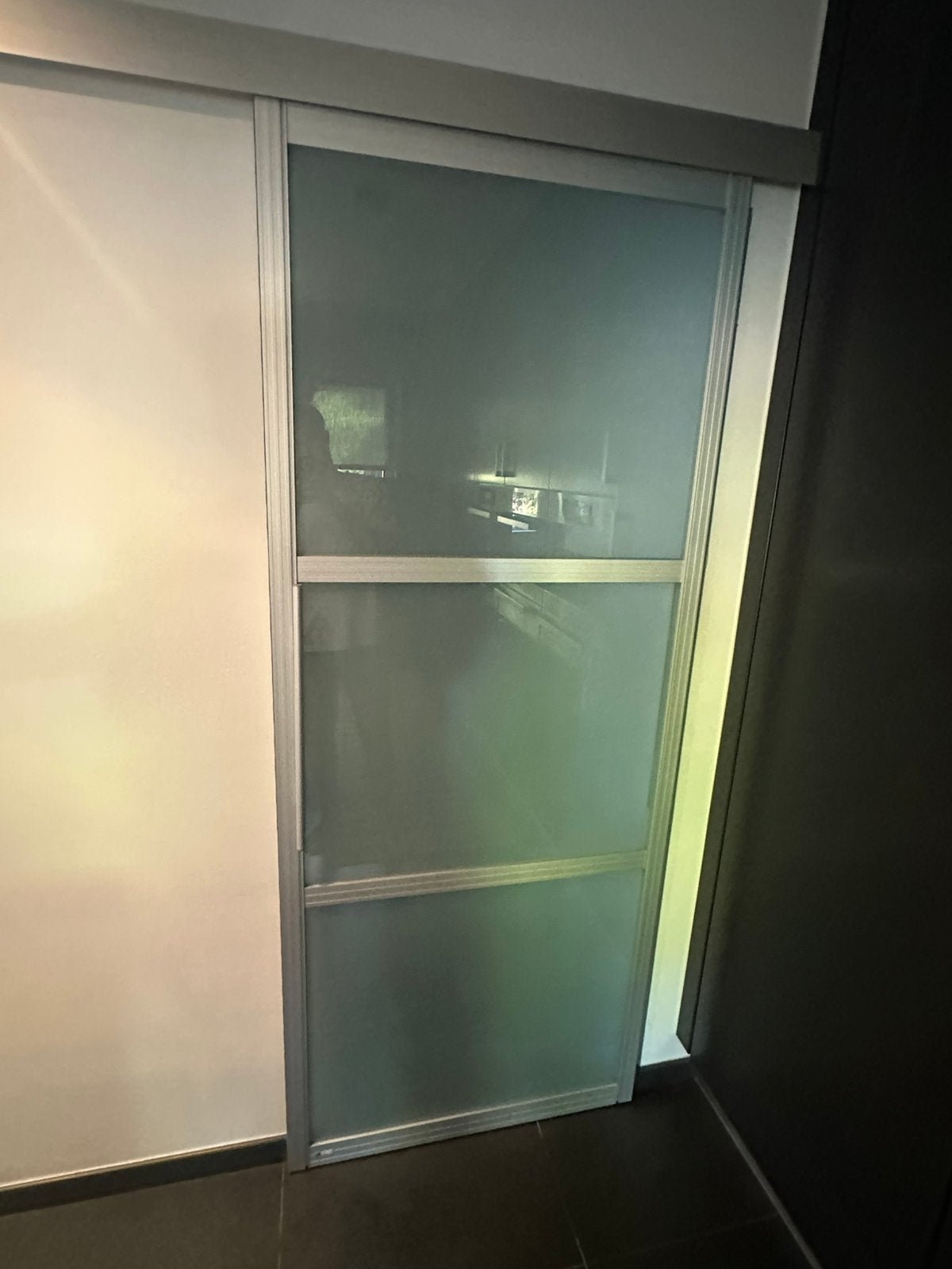 Schuifdeur aluminium met glas 205x83, Neuf, Porte intérieure, Verre, Enlèvement