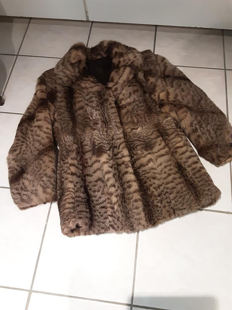 Prachtige vintage  pelsenjas dames !, Enlèvement, Porté, Taille 38/40 (M), Brun