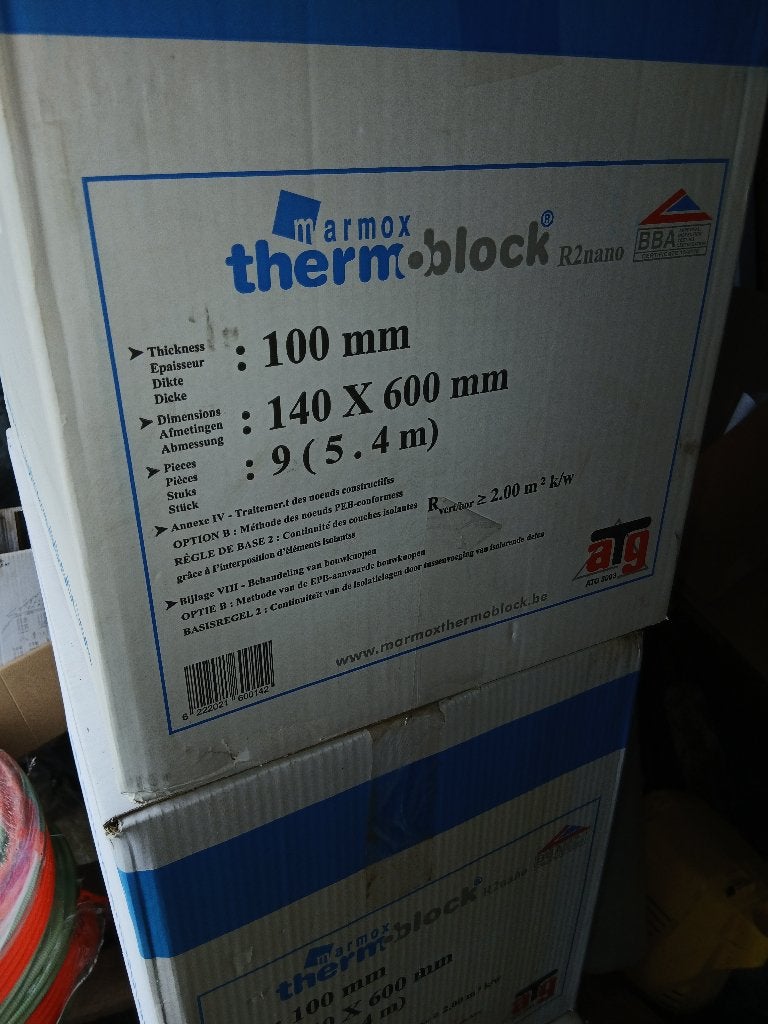 marmox thermoblok 60cmx14cmx10cmhoog kimblok, Ophalen, Nieuw, Overige typen