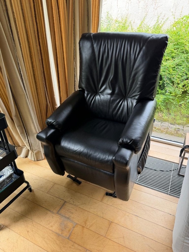 Fauteuil cuir électrique, 100 à 125 cm, Enlèvement, Utilisé, Cuir