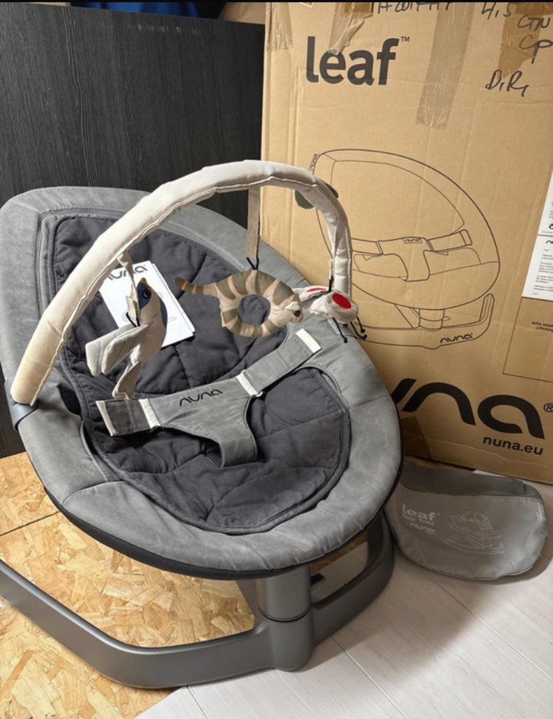 Nuna Leaf Grow organic Wipstoel met Speelboog, Kinderen en Baby's, Schommelstoel, Ophalen, Overige merken, Met gordel(s) of riempje(s)
