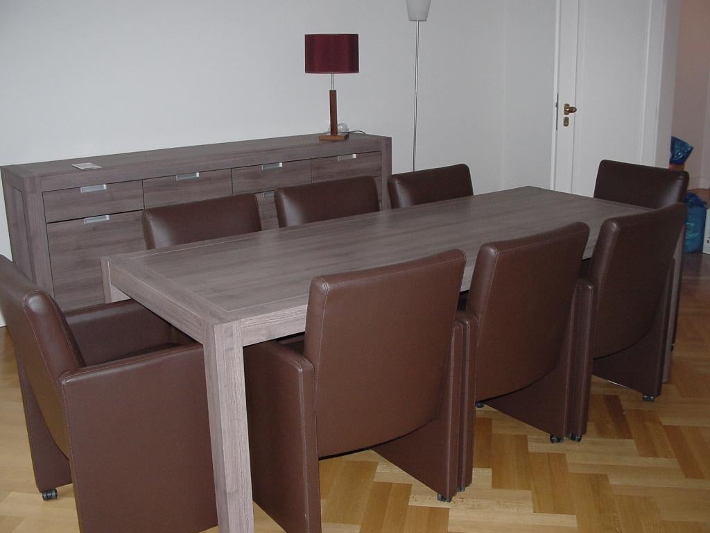 Moderne, robuust dressoir + eettafel, Huis en Inrichting, Ophalen, Gebruikt