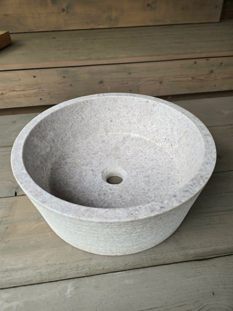 beige marmeren waskom, Ophalen, Minder dan 50 cm, Zo goed als nieuw, Minder dan 25 cm