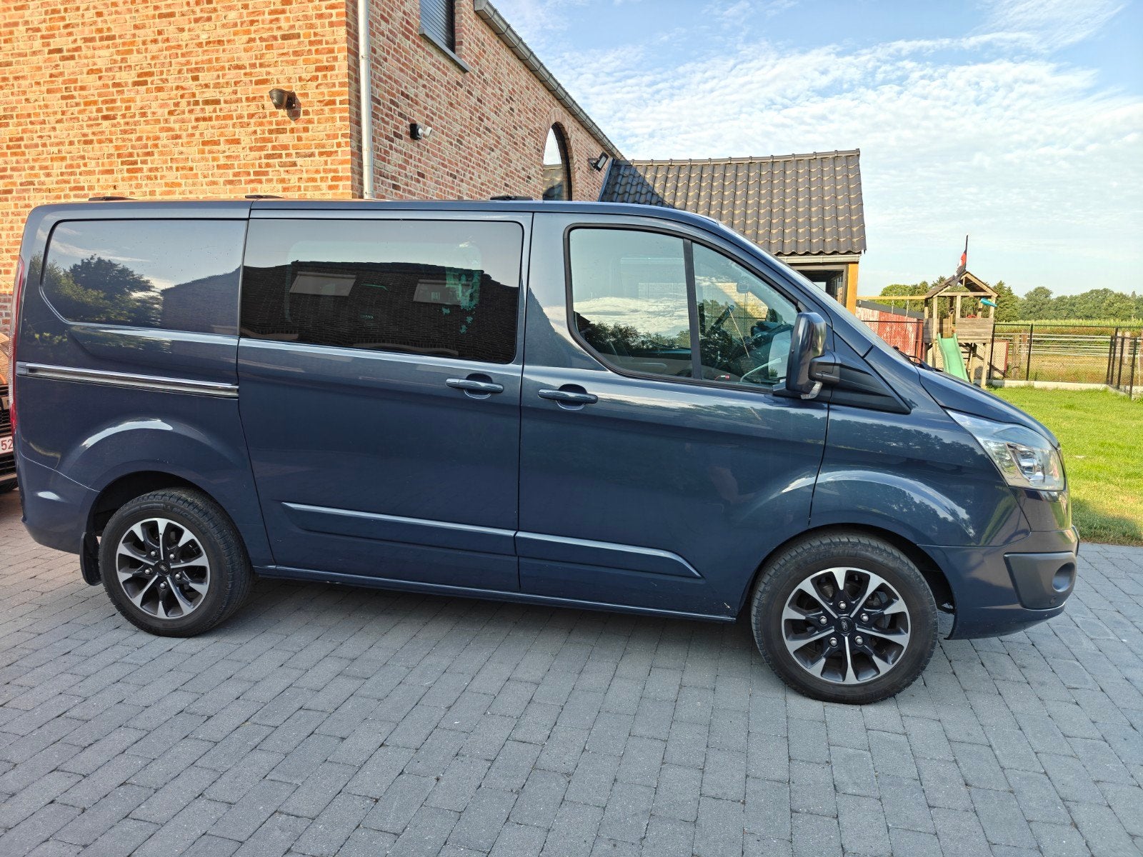 Ford transit custom 2013 2.2 dubbel cabine L1, Euro 5, Achat, Boîte manuelle, Noir