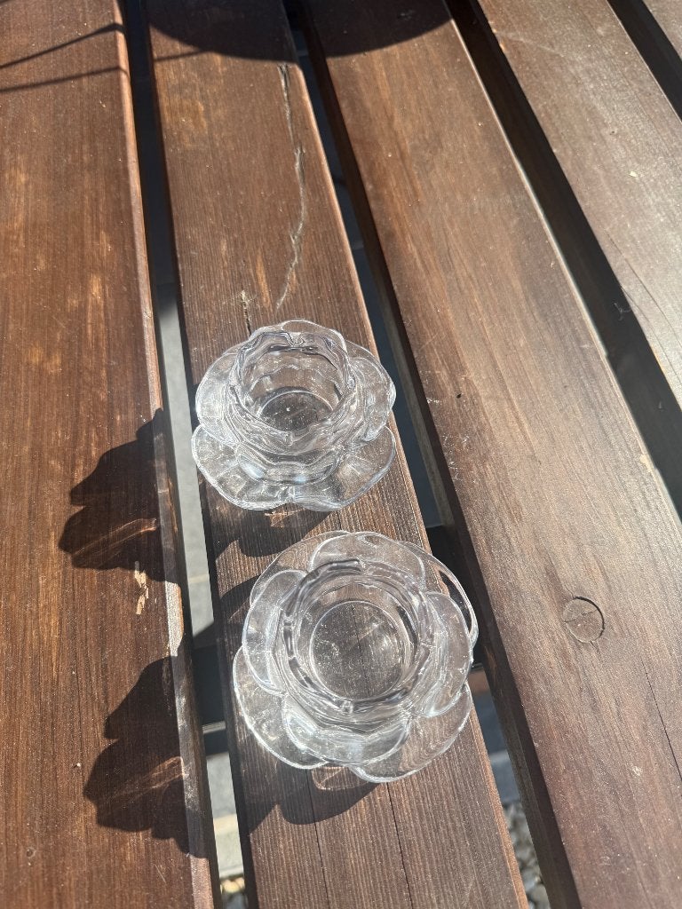Te koop roosvormige kaarshouders, Ophalen of Verzenden, Nieuw, Glas, Overige typen