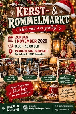 kerst- en rommelmarkt 01/11 Booischot, Diversen, Ophalen, Gebruikt