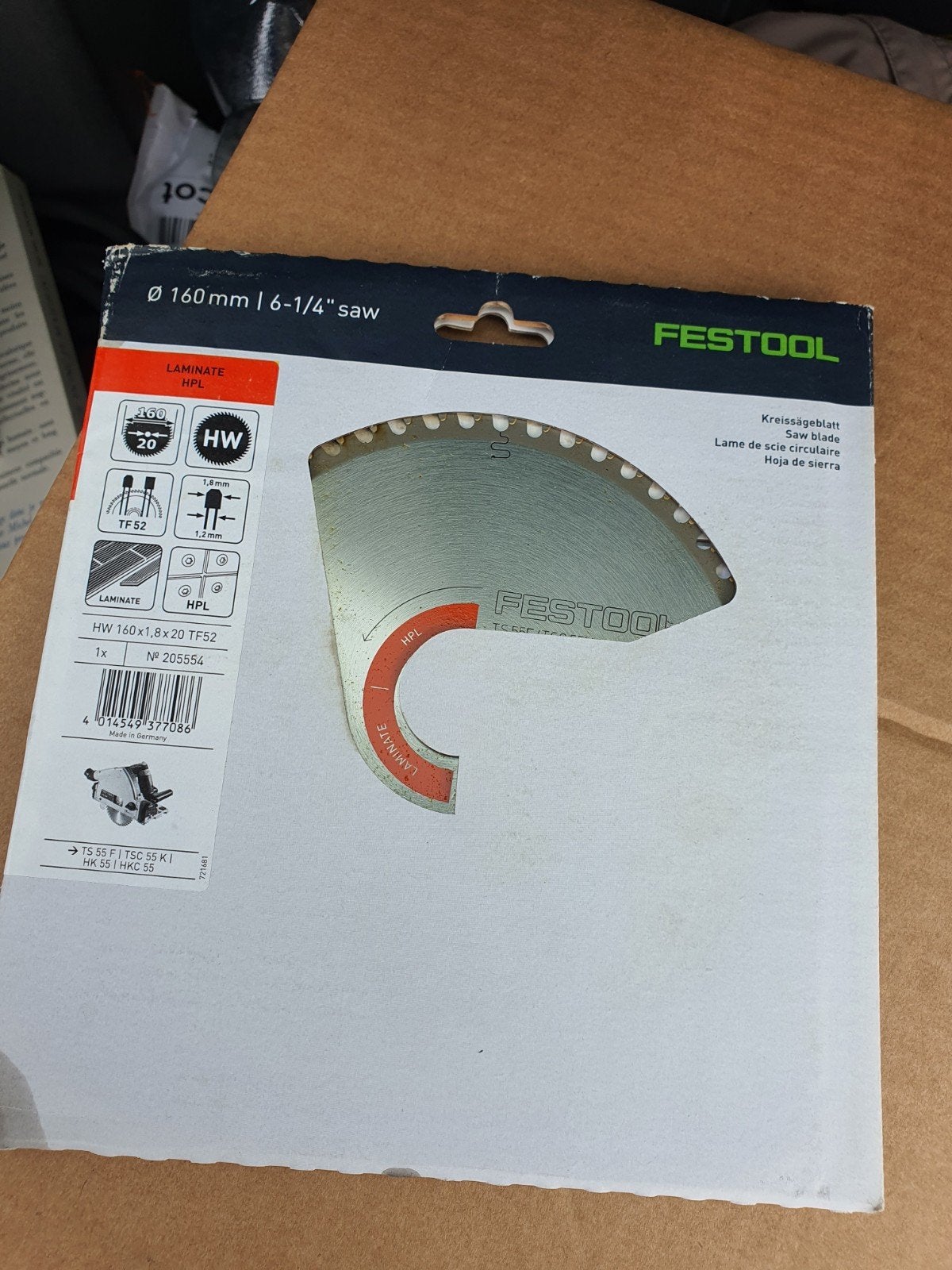 Festool hpl zaag, Ophalen, Nieuw