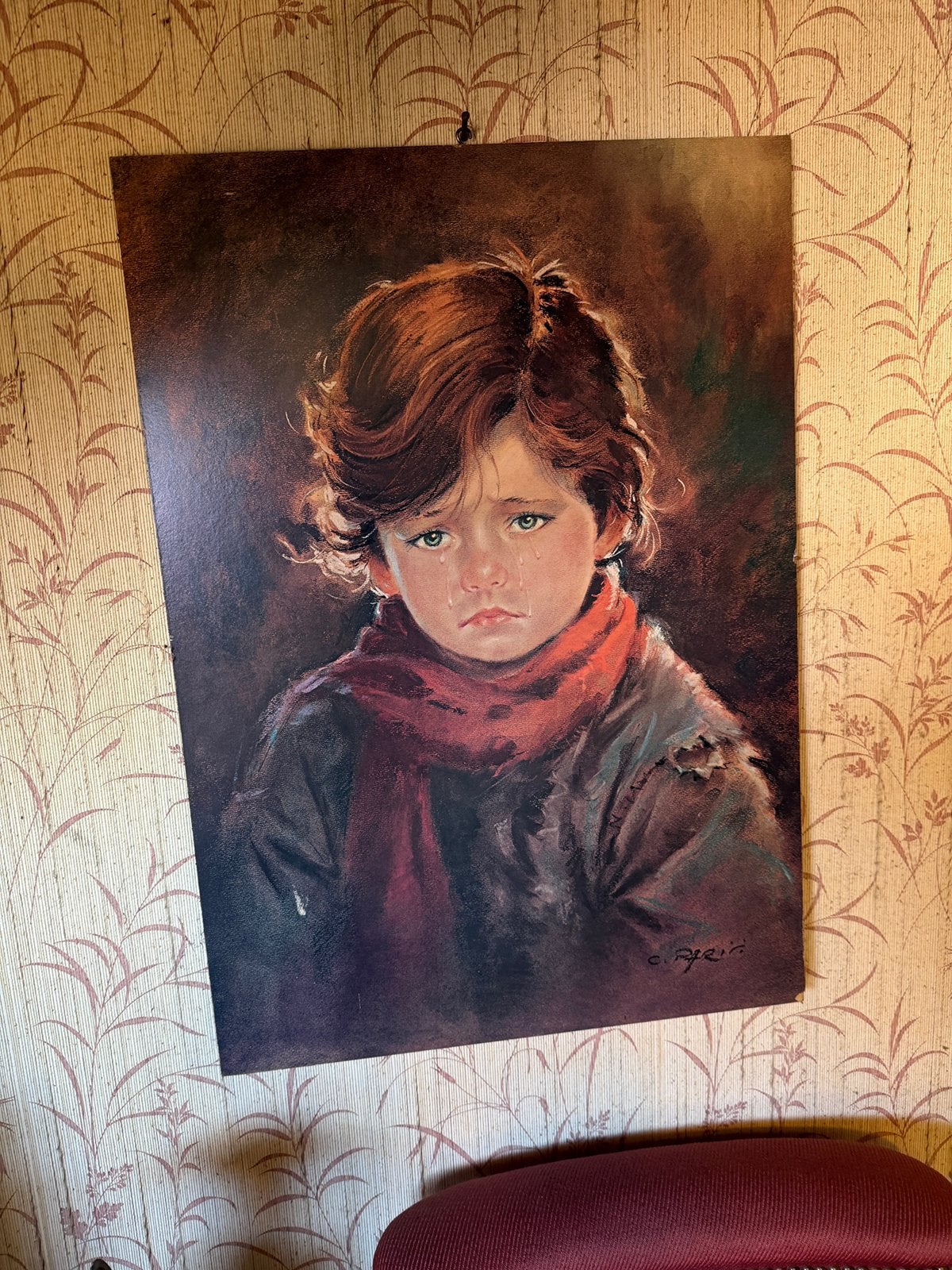 Le tableau de l’enfant qui pleure, Antiquités & Art, Enlèvement