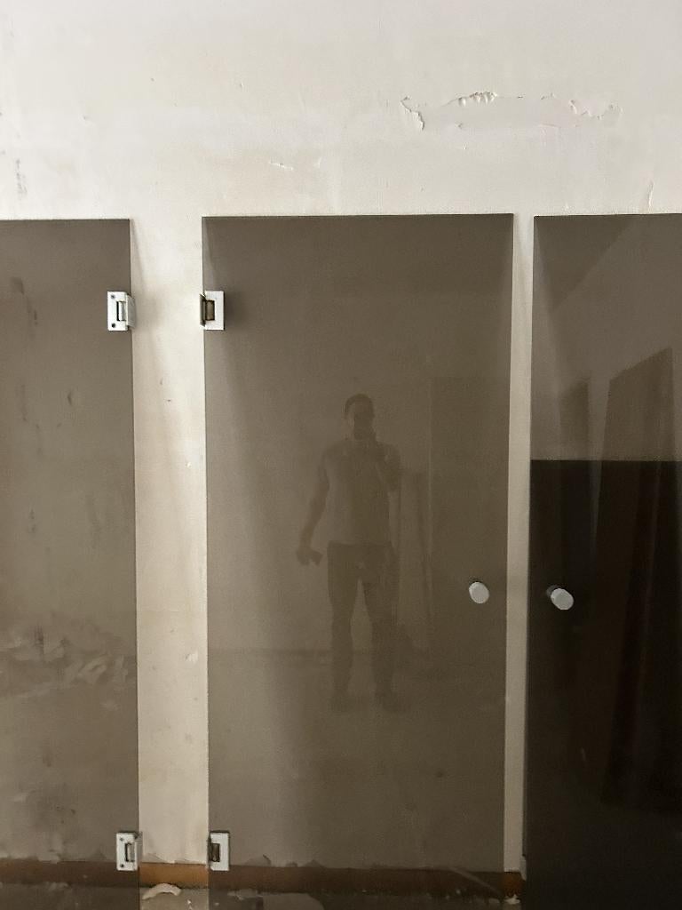 3 glazen deuren –  zeer goede staat, donkerbruine tint, Ophalen, Gebruikt, 80 tot 100 cm, Binnendeur