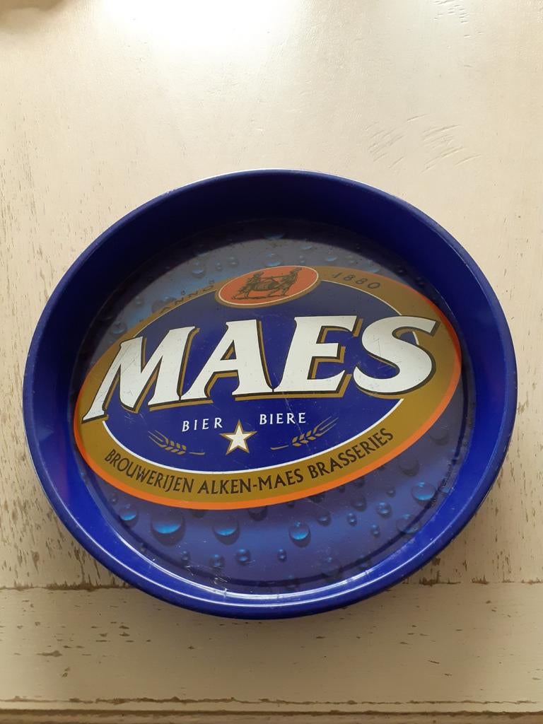 Maes bierplateau, Ophalen of Verzenden, Gebruikt, Reclamebord, Plaat of Schild, Overige merken