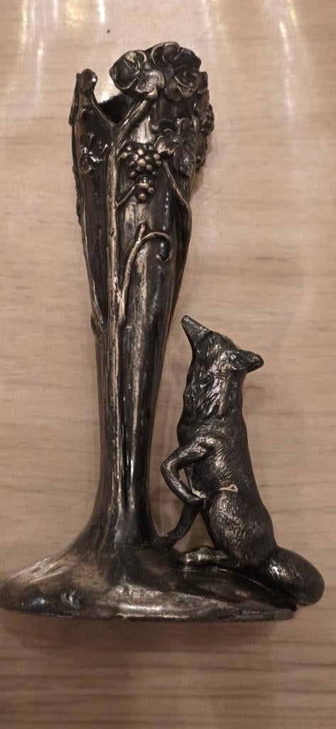 Petite statuette un renard avec un arbre., Enlèvement, Comme neuf, Animal