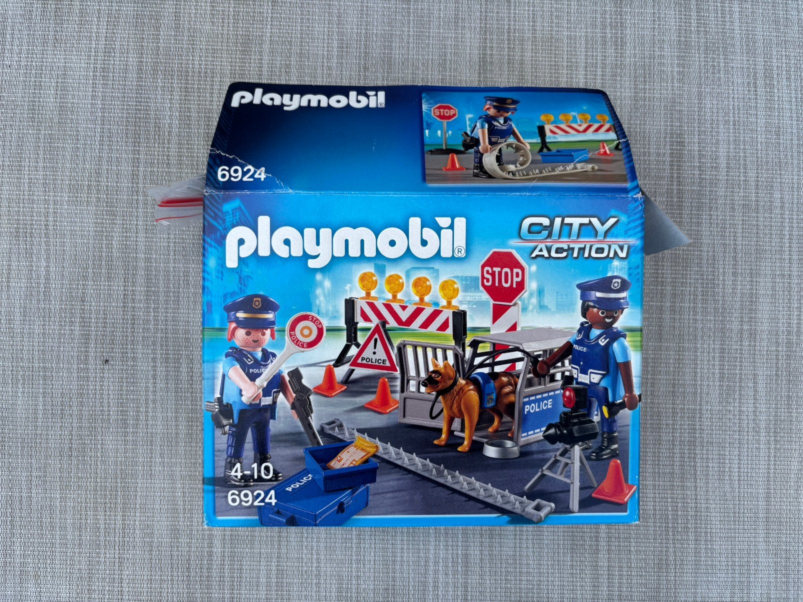 Playmobil City Action 6924:Politie wegversperring - COMPLEET, Ophalen of Verzenden, Zo goed als nieuw