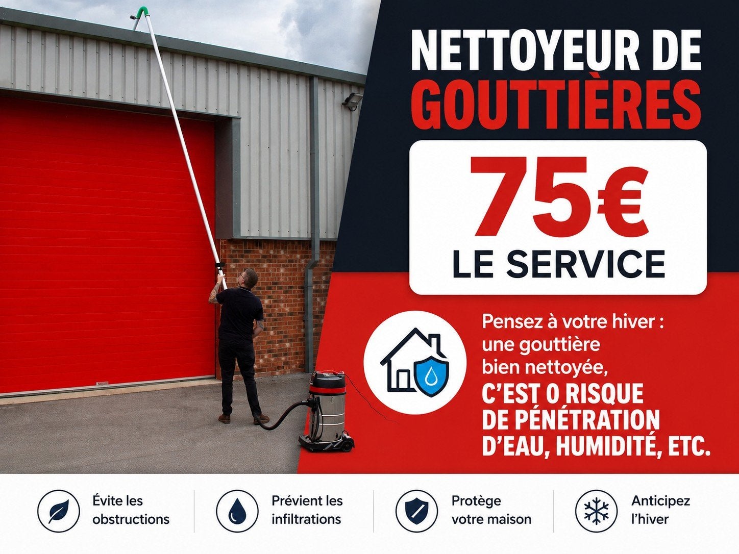 nettoyeur de gouttieres à votre service ️