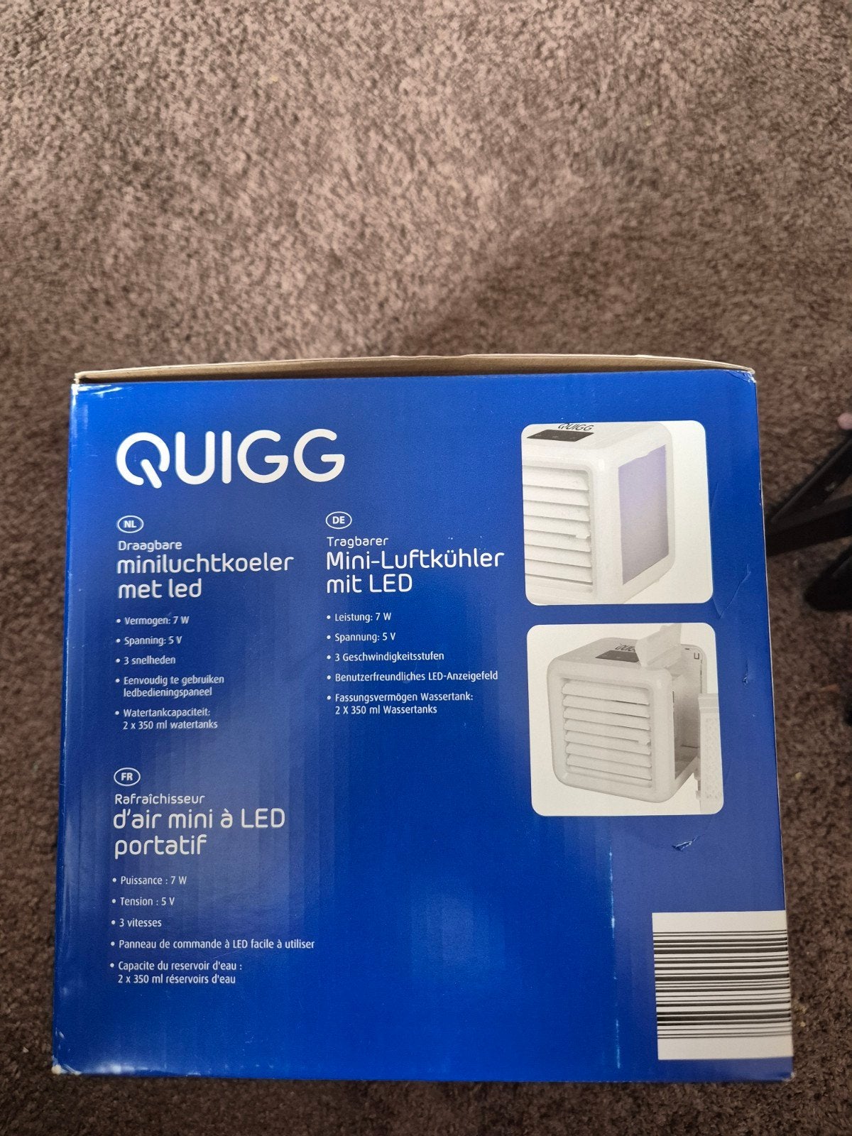 Miniluchtkoeler,  quigg, Elektronische apparatuur, Ophalen of Verzenden, Nieuw