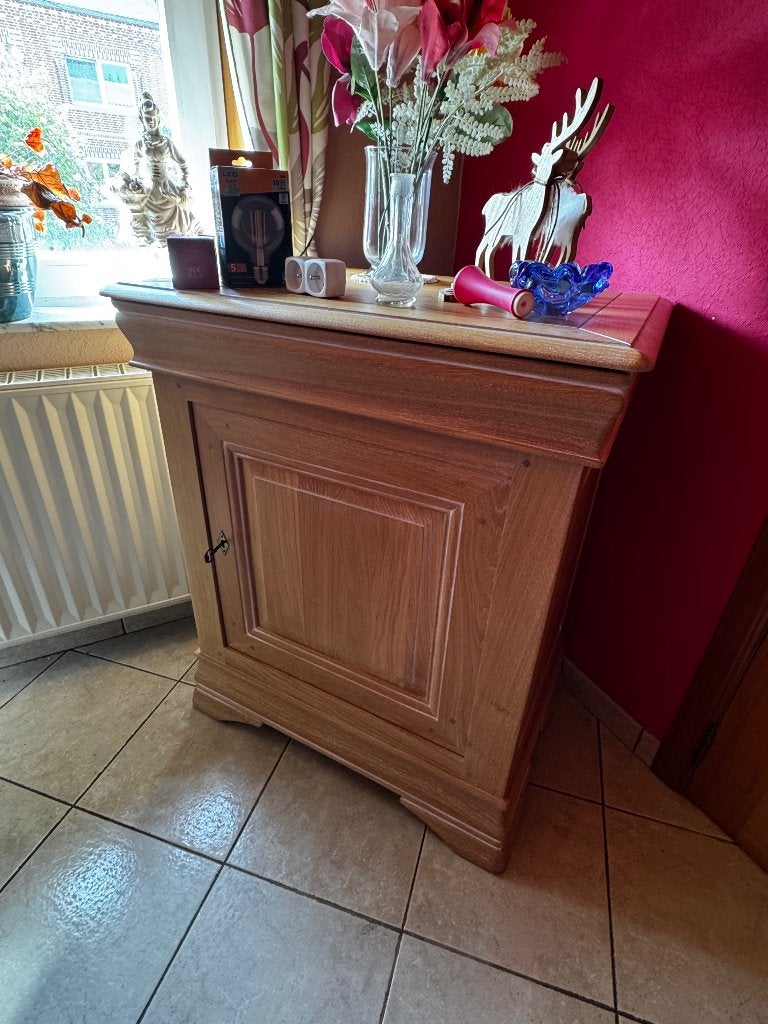 Confiturier chêne cérusé Louis-Philippe 1 porte, Avec porte(s), 25 à 50 cm, Moins de 100 cm, Louis-Philippe / Classique