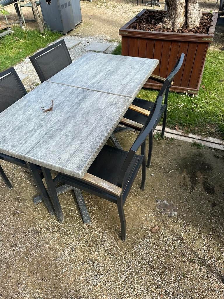 Terrasstoel, Ophalen, Gebruikt, Aluminium, Stapelbaar