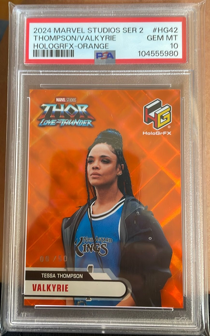 Valkyrie upper deck marvel studios serie 2 refractor psa 10, Ophalen of Verzenden, Zo goed als nieuw, Losse kaart, Foil