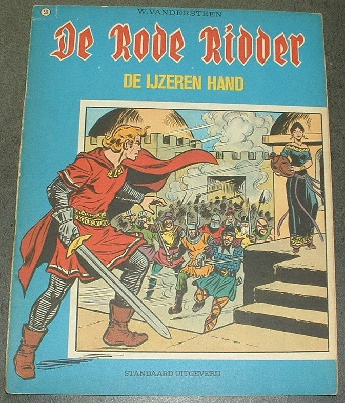 de rode ridder nr 59 met sticker sidonia, Eén stripboek, Ophalen of Verzenden, Willy vandersteen