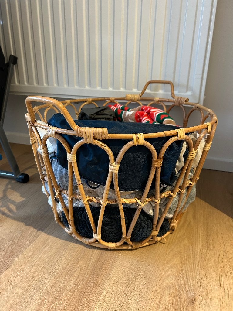 Panier en rotin IKEA SNIDAD, Enlèvement, Comme neuf, Rond, Panier