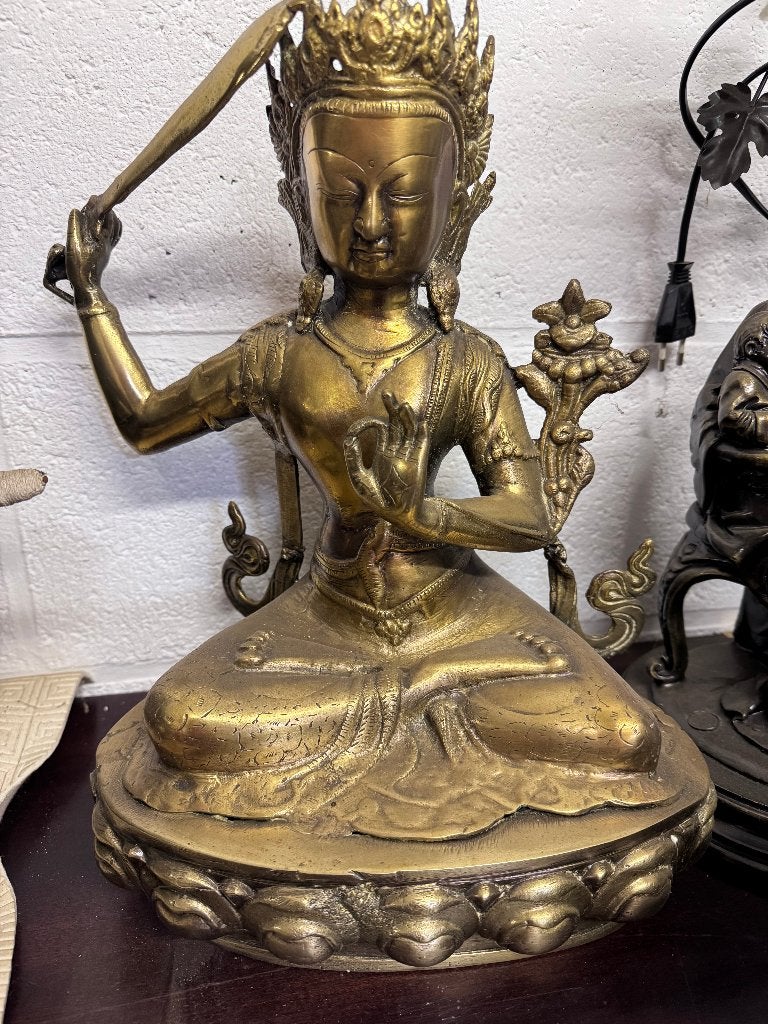 Statue Bouddha, Maison & Meubles, Accessoires pour la Maison | Statues de Bouddha, 40 cm, Comme neuf, Enlèvement, Métal