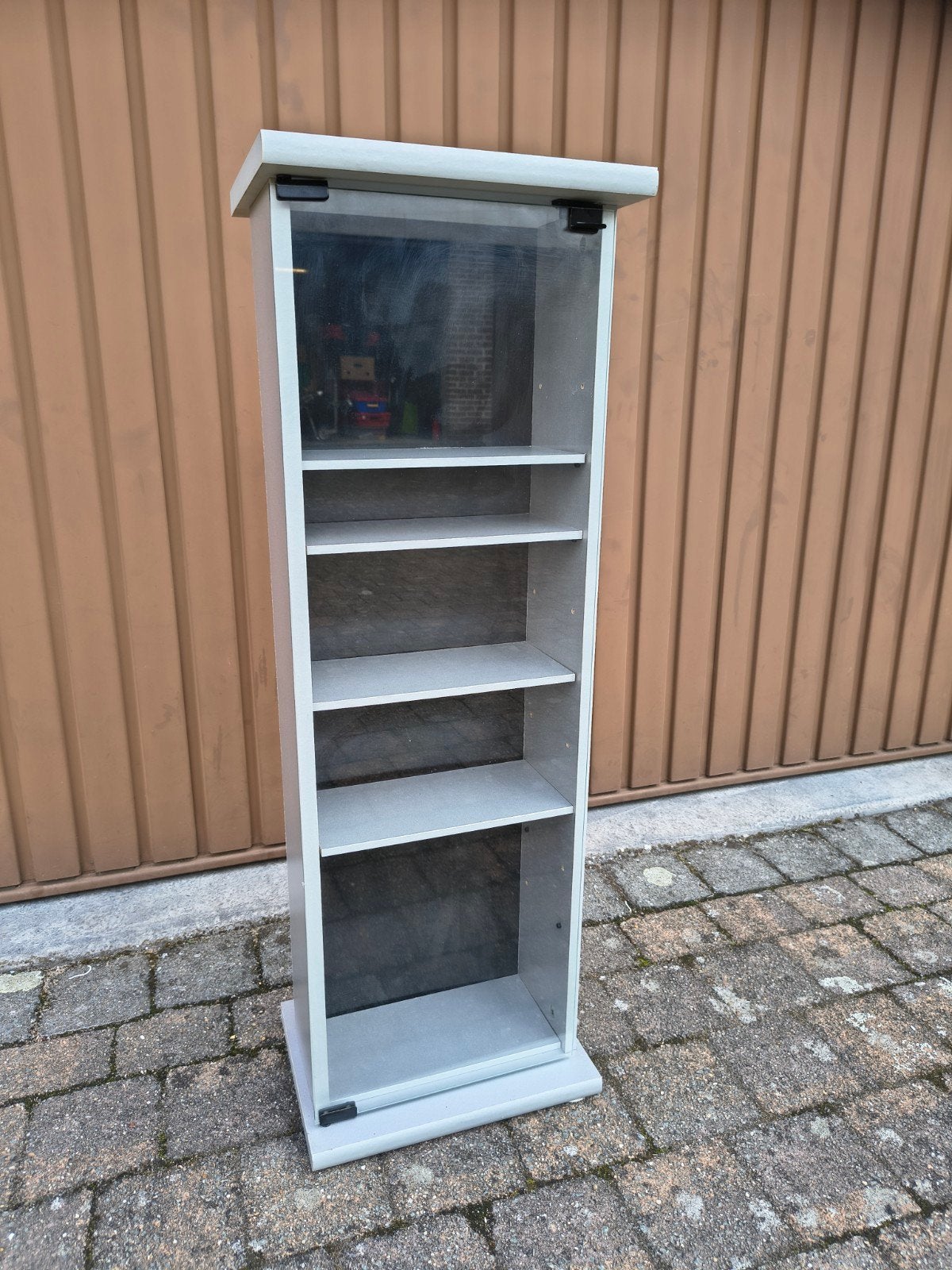 Kastjes met legplanken en glazen deur Cd/Dvd
Hoogte 96cm
Bre, Huis en Inrichting, Ophalen, Gebruikt, Hout, Cd's of Dvd's