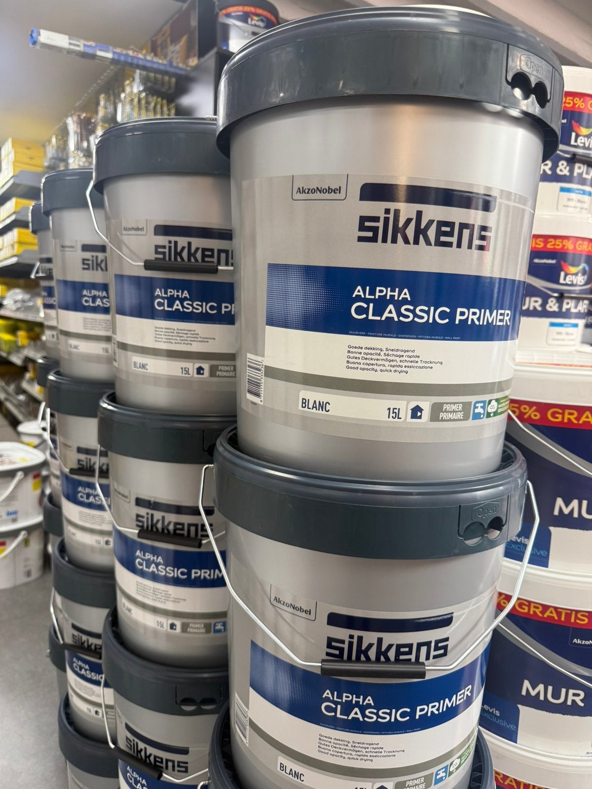 Peinture Primer Trimetal 15L BLANC + MAT & SATIN 15L ️, Neuf, 10 à 15 litres, Enlèvement, Peinture