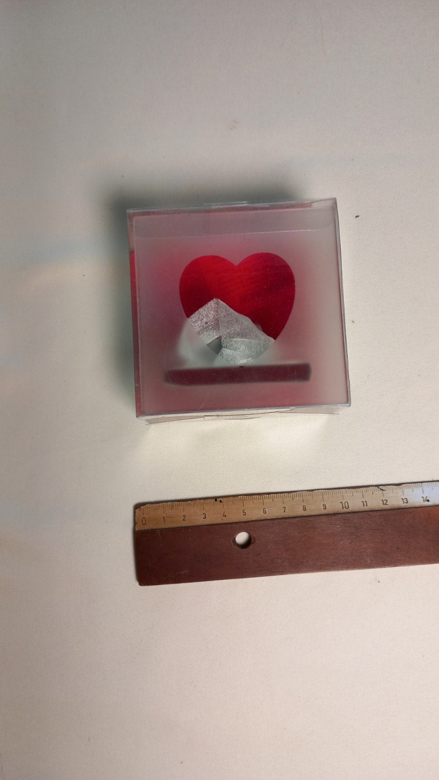 Photophore St Valentin, Bougeoir pour bougie chauffe-plat, Verre, Enlèvement, 9 cm